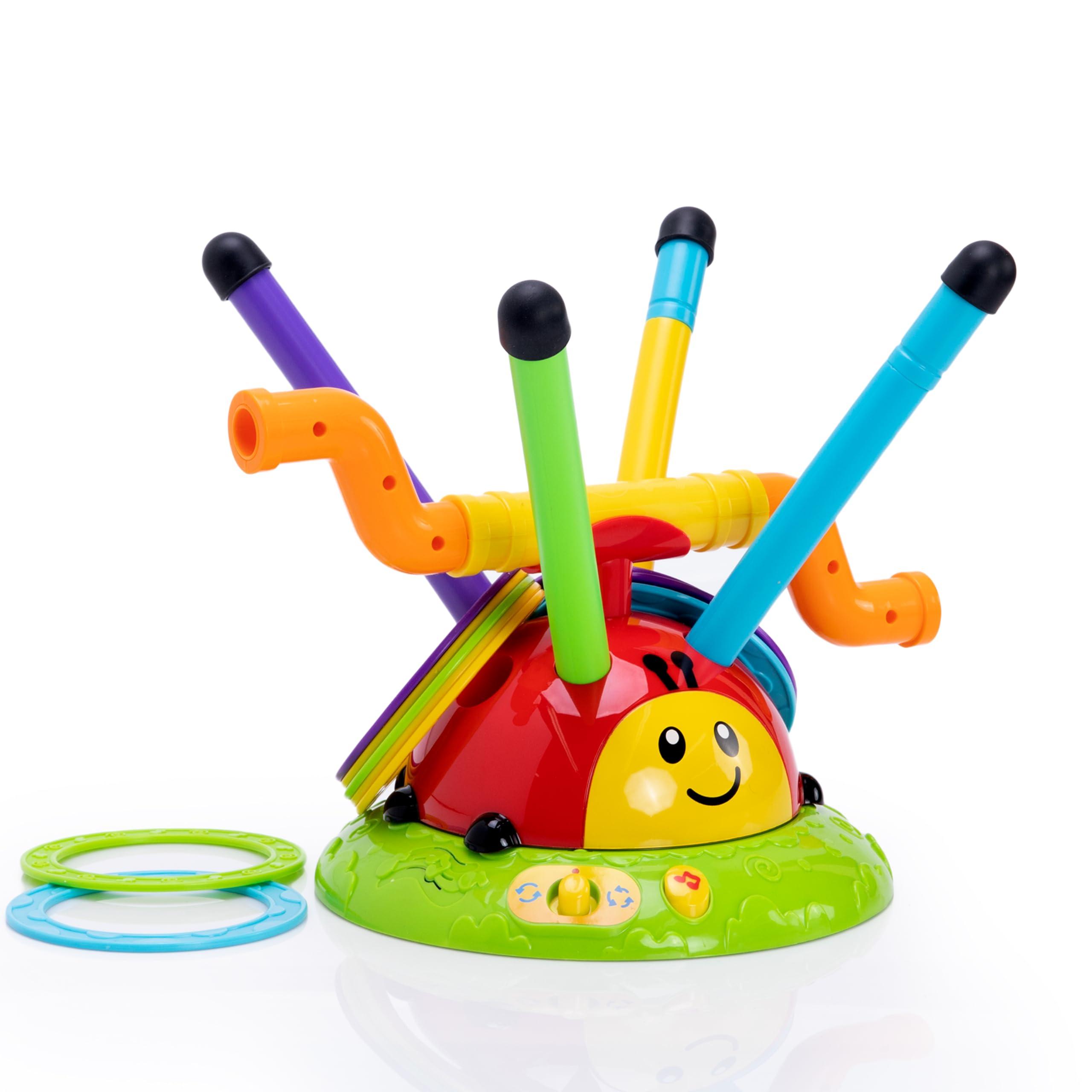 Fat Brain Toys Fat Brain Toys 2-in-1 Musical Jump \'n Toss - Active Indoor/Outdoor Game, Ages 4+