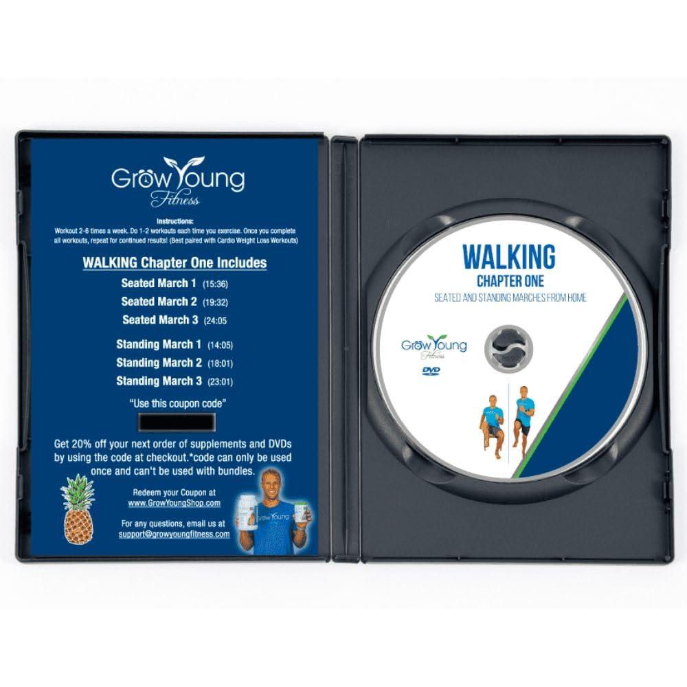 Grow Young Fitness Grow Young Fitness Walking Exercises for Seniors DVD - Safe Senior Exercise DVD with 6 Marching Workouts