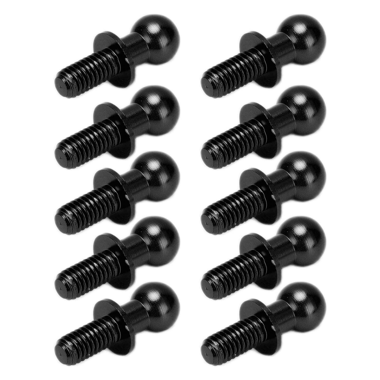 MUNEFE MUNEFE 10pcs Stud, Rc Link Rod Ends, Link Track Rod, Ideal for Providin A oothly, Stable Ride(Black)