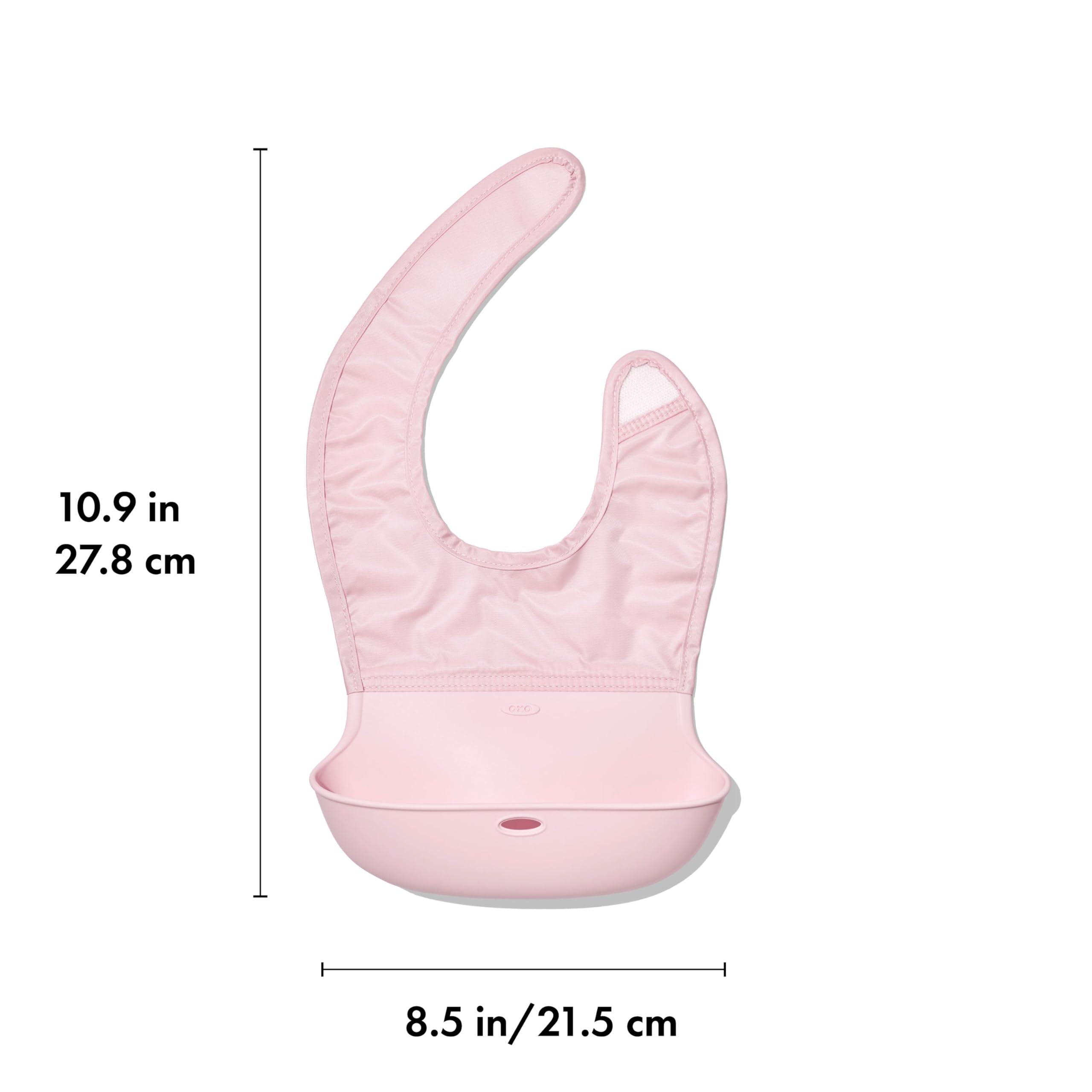 OXO Tot OXO Tot Roll-Up Bib - 2 Pack - Blossom and Dusk