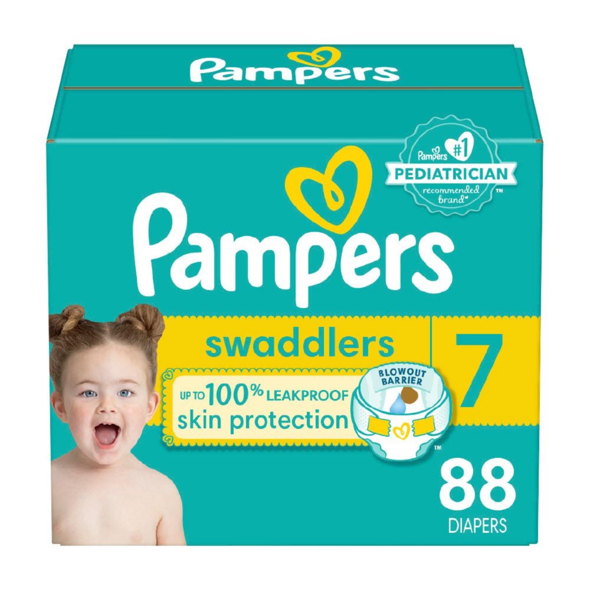 Pampers Pampers Baby Diapers - Swaddlers - Size 7, 88 Count, Ultra Absorbent Disposable Infant Diaper