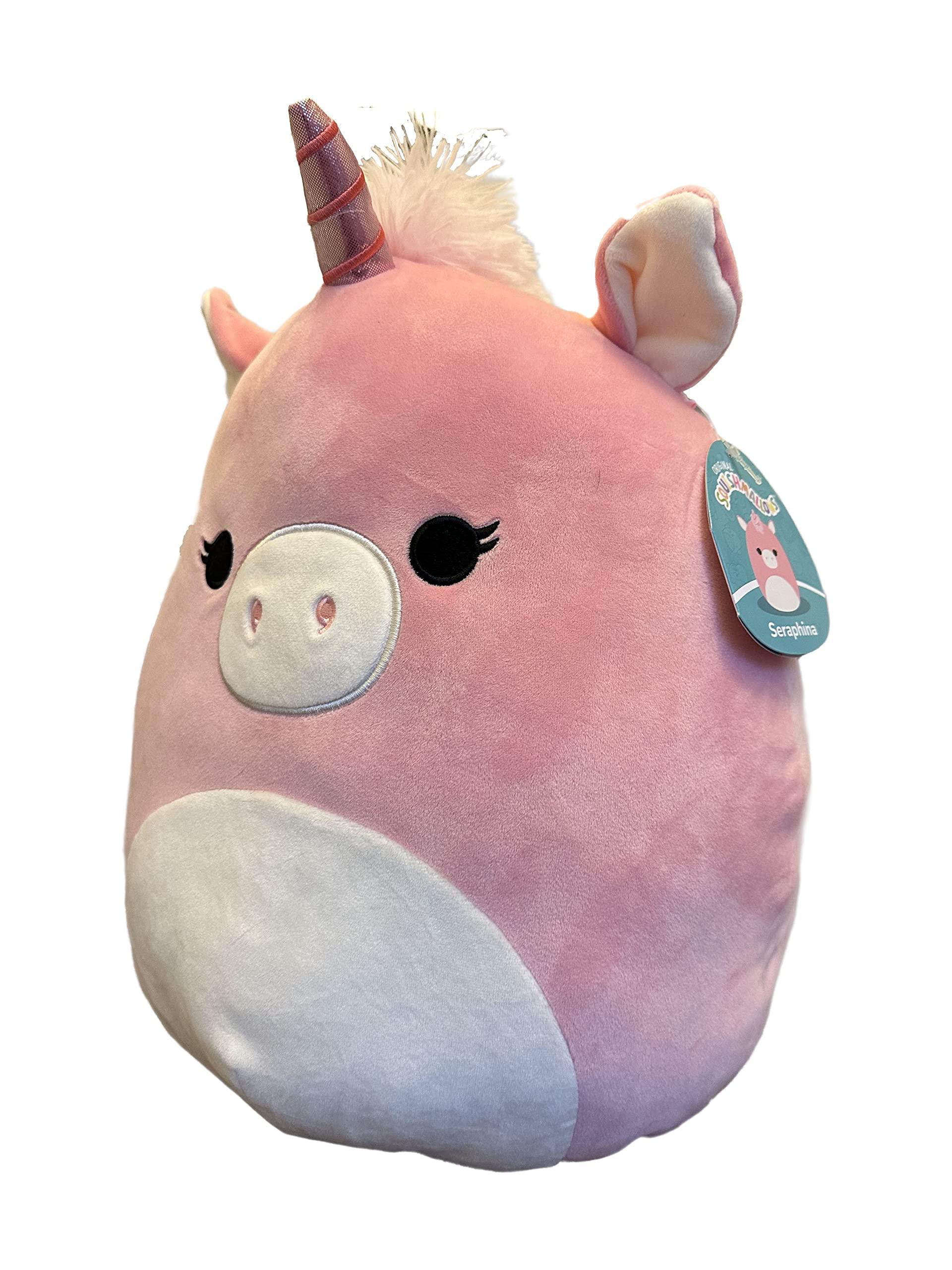 Squishmallows Squishmallows 14-Inch Pink Unicorn Valentine Plush - Add Seraphina to Your Squad, Ultrasoft Stuffed Animal Medium-Sized Plush Toy, Official Kellytoy Plush