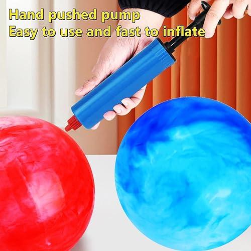 GCQJOQ GCQJOQ 2 Pcs Balls for Kids, Large Sized Marbleized Bouncy Balls Beach Ball Playground Sensory Balls - 18 inch