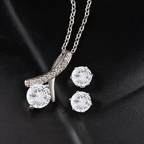 MAMABLUESKY Mom To Be Birthdays Day Alluring Necklace Earings Set, Mommy Birthday Gift from Baby, Mom To Be Necklace, Gift for Expecting Moms, New Mom Gift From Husband, Pregnancy Gift for Mom To Be, Birthdays Gift for Pregnant Wife, Birthday Moms To Be Gifts (L