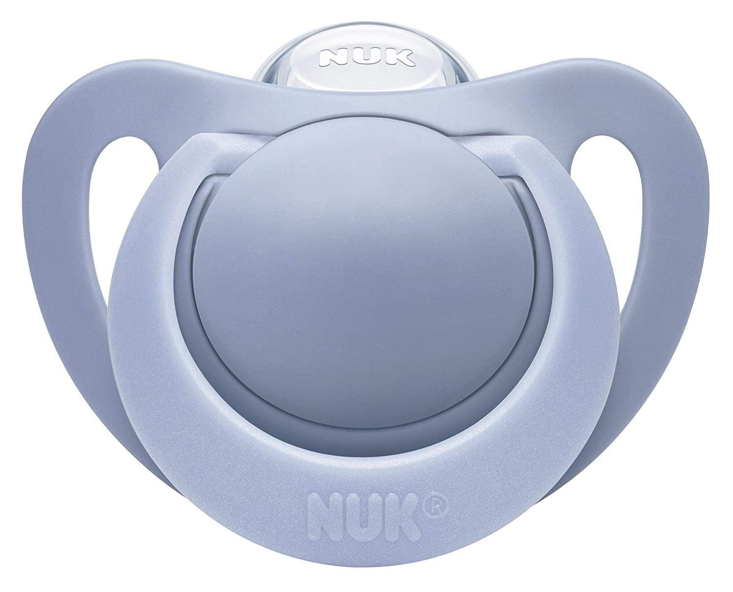 NUK NUK | Orthodontic Pacifiers | Light Blue-Blue| 6-18 Months | Best Pacifier for Breastfed Babies | BPA Free | Shaped to Soothe Just Like Mom | 2-Pack (Blue)