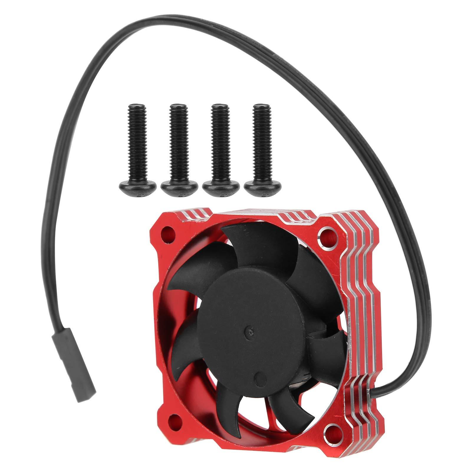 Gavigain Gavigain RC Cooling Fan, 40mm Motor Cooling Fan for RC Cars 16000RPM Brushless ESC Alluminum Motor Cooling Fan High Speed RC Cooling Fan for RC Vehicles (Red)