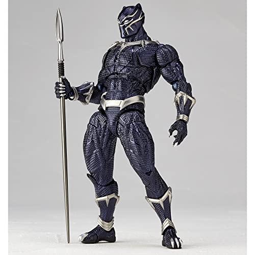 (KAIYODO) Kaiyodo Figurecomplex Amazing Yamaguchi Black Panther, Approx. 6.7 inches (170 mm), ABS & PVC Painted Action Figure, Revoltech