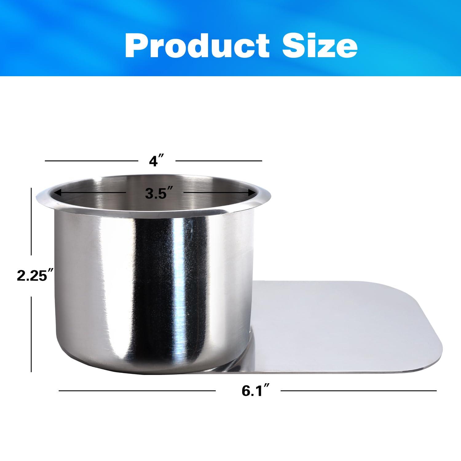 GSE Games & Sports Expert GSE Games & Sports Expert Stainless Steel Cup Holder, Jumbo Drop-in Cup Holder for Casino Poker Tables, Work Desks, Boats, RVs, & Trucks (Slide Under, Jumbo, 50-Pack)