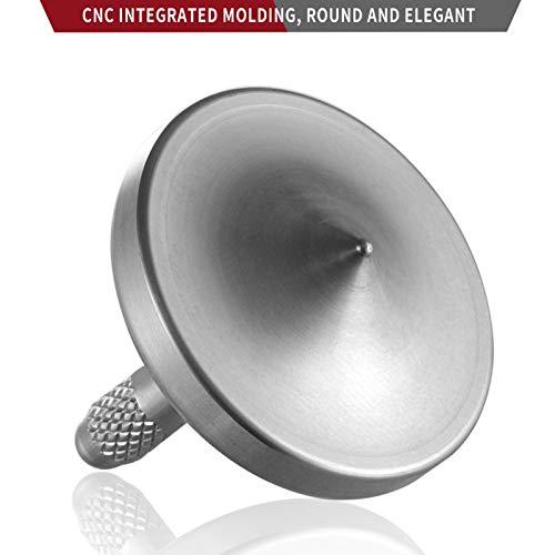 CHEETOP CHEETOP Precision Metal Spinning Top, Well Made Stainless Steel Spin Long Lasting Exceed 6 Mins Desktop Gyro EDC Toy, Perfect Balance Easy to Use Kill Time Efficiently (Pro-Silver)