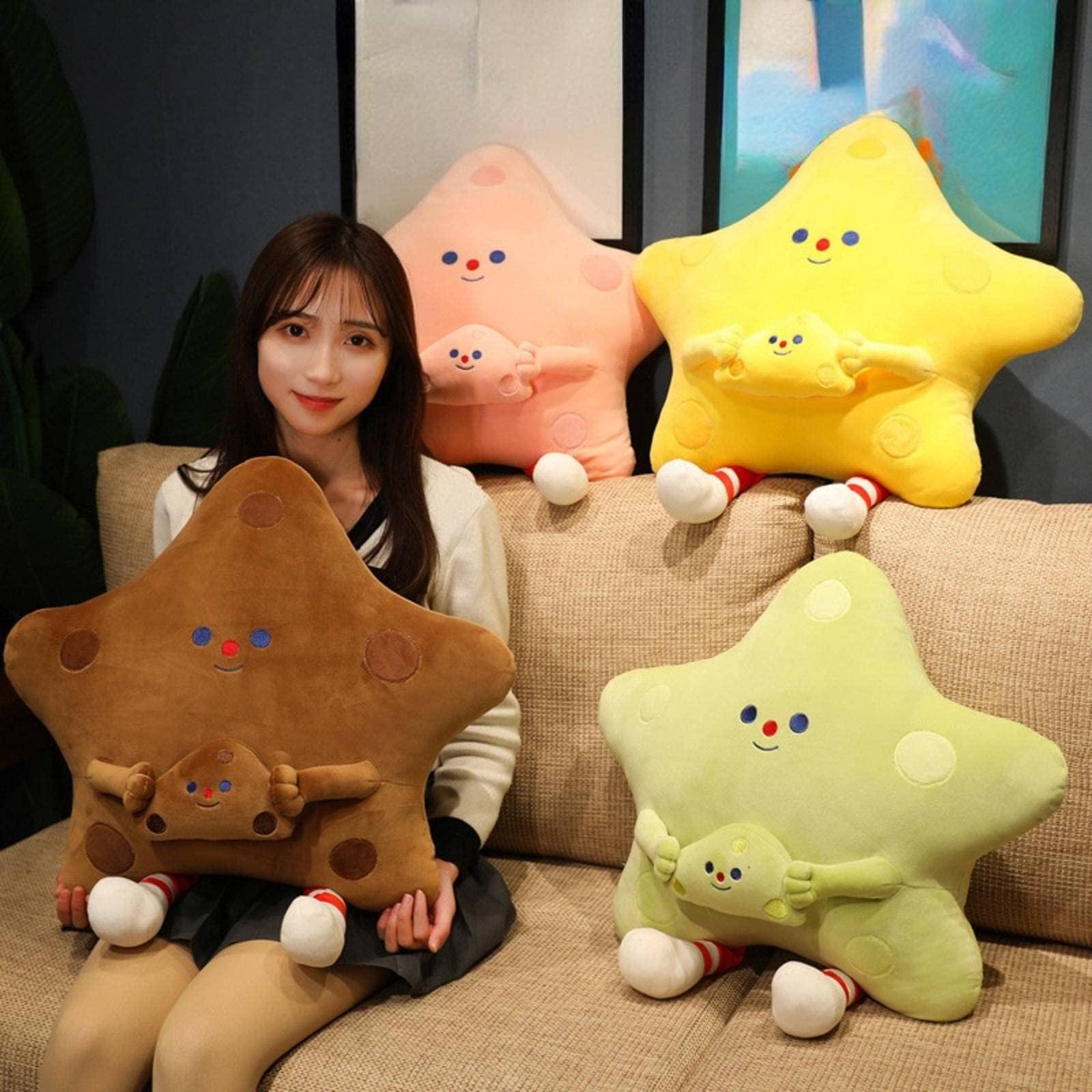 FDEYJSNG FDEYJSNG Star Shaped Decorative Pillows for Girls Boys Toddler Kids Room Soft Star Plush Cute Throw Pillows for Bedroom