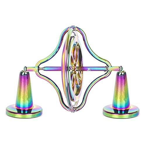 CHANGAIDA CHANGAIDA Metal Gyroscope Anti-Gravity Spinning Top Balance Toy Gift (Colorful)