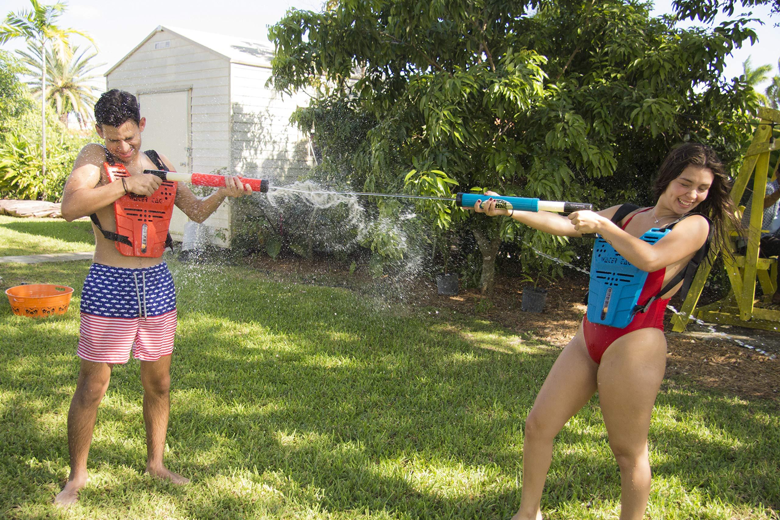 Stream Machine Stream Machine Water Tag Set, Water Launcher for Outdoor Games and Swimming Pool Toy for Kids and Adults, with Two Stream Machine Water Guns & Two Vests, Multicolor (80020)