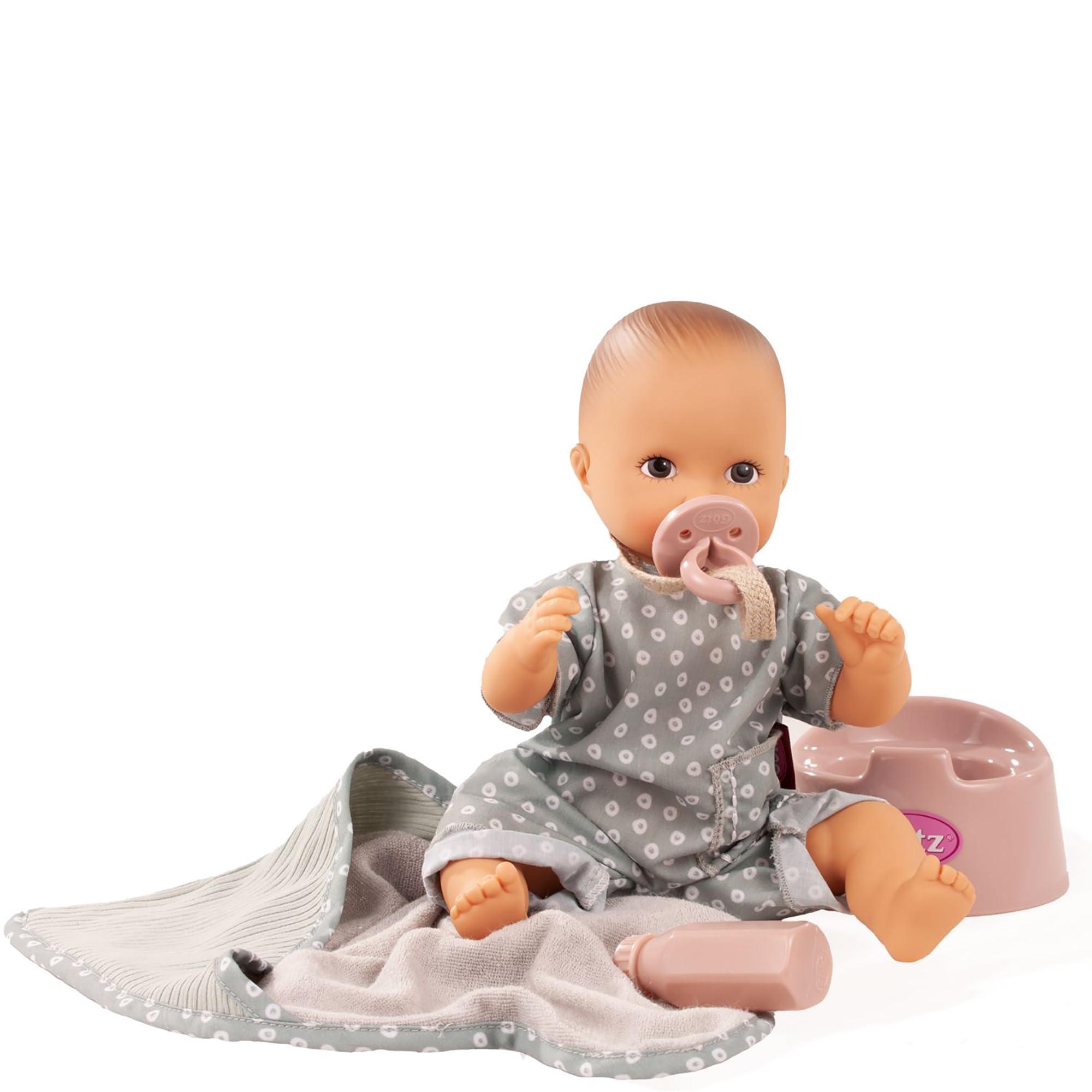 Gtz Gotz Aquini 13\" Avacado Girl Drink & Wet Bath Baby Doll with Pacifier, Towel and Potty