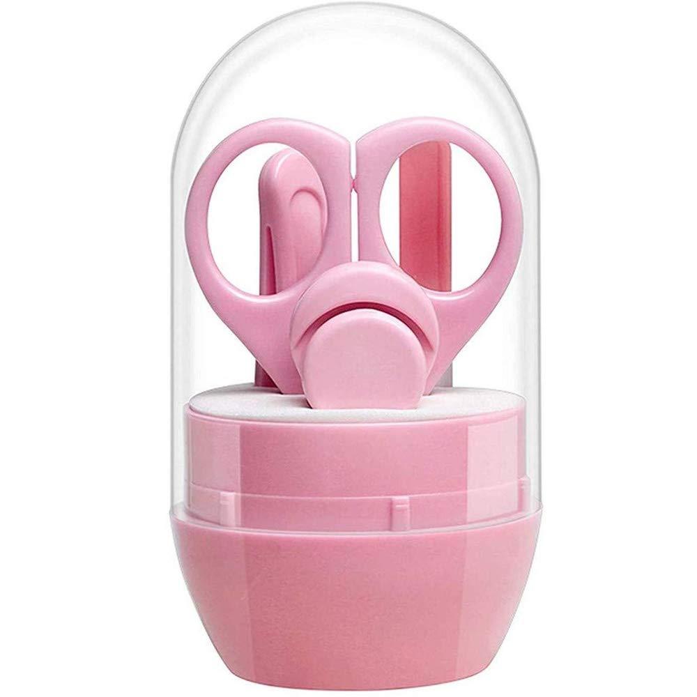 Emoly Emoly Baby Manicure Set, 4-in-1 Baby Grooming Kit, Premium Stainless Steel, Baby Nail Clippers, Scissor, File & Tweezer, Baby Nail Care Kit for Newborn, Infant & Toddler (Pink)