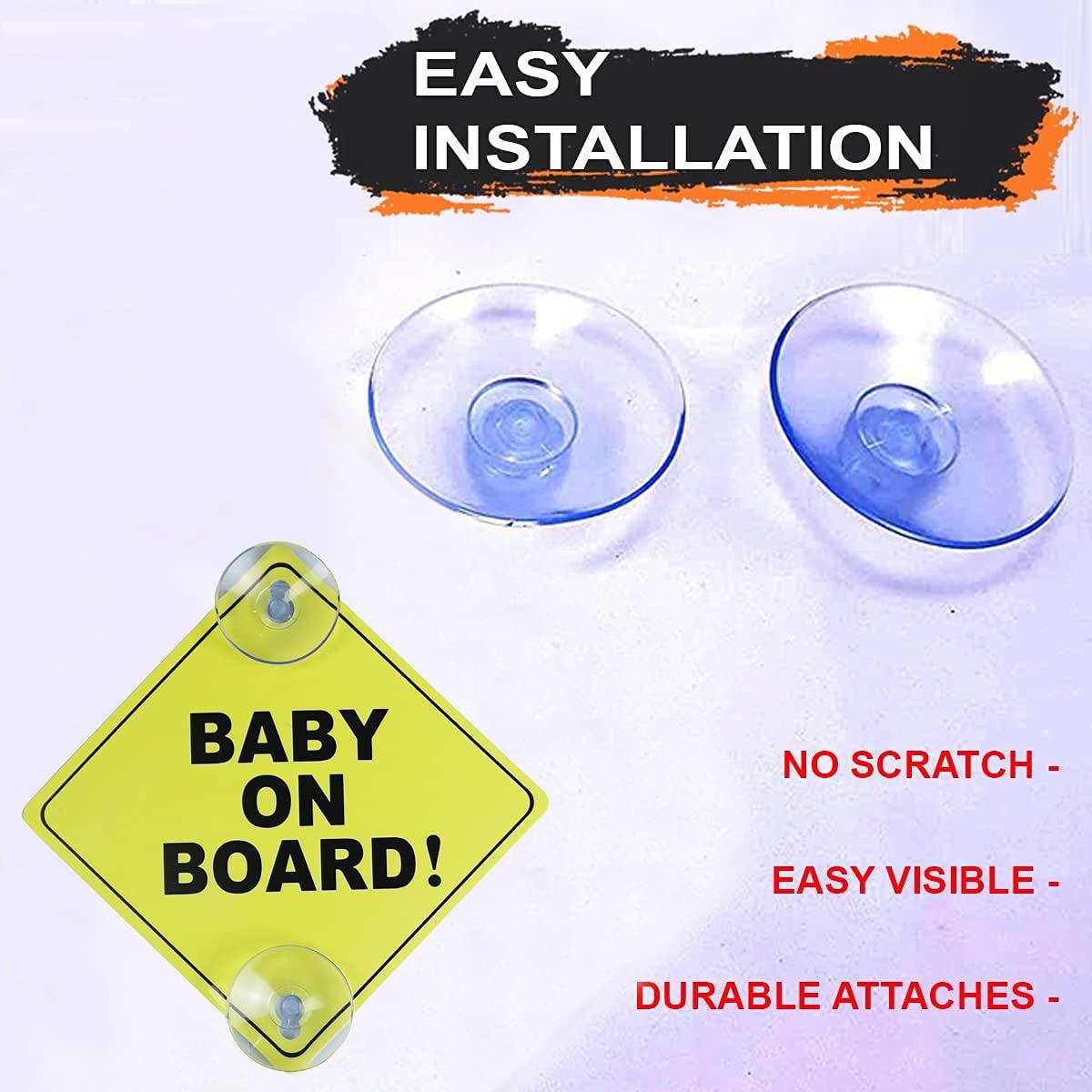 HHluck 3pcs baby on board sticker for cars, baby on board sign for car, baby on board decals for car windows, baby on board sign, nude stickers