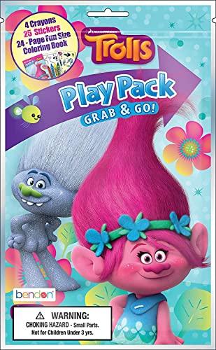 Bendon Bundle of 12 Trolls Grab & Go Play Packs