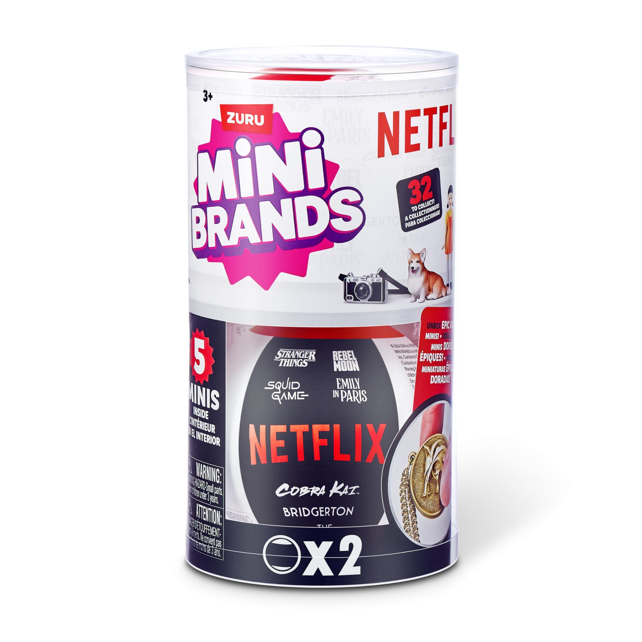 Mini Brands Mini Brands Netflix Capsule 2 Pack by ZURU, Surprise Toy with Collectible Minis, Blind Packaging, Iconic Show Themed Minis