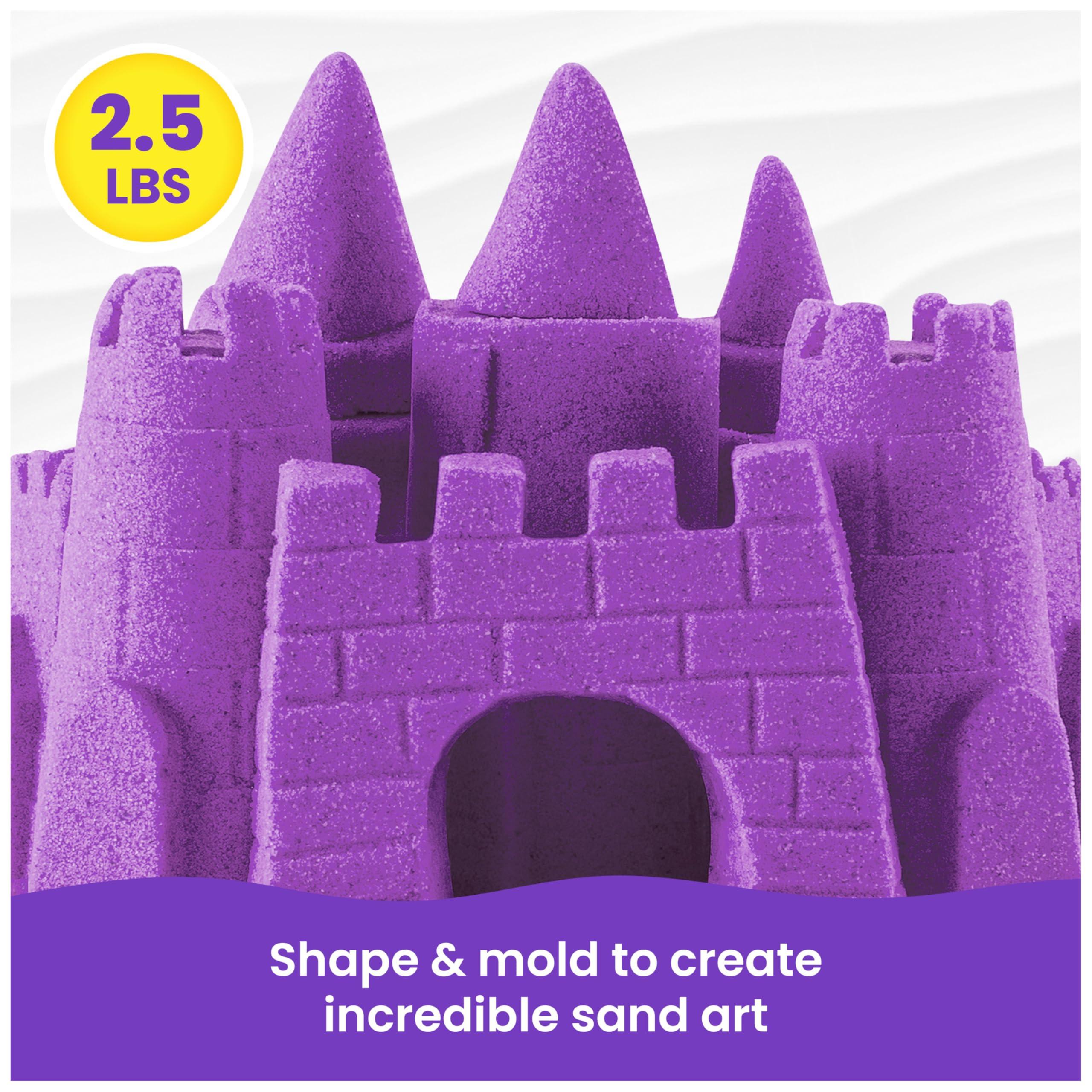 Kinetic Sand Kinetic Sand, 2.5lbs Purple Play Sand, Moldable Sensory Toys for Kids, Resealable Bag, for Ages 3 and up
