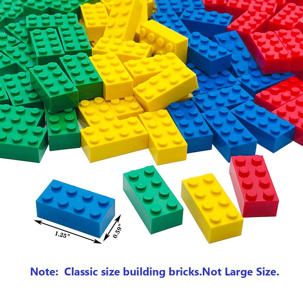 Taken All 120Pieces Classic Building Bricks Blocks Toy Set 2x4 MOC Building Basic Bricks Parts and Pieces Compatible with Major Brands STEM Creative Construction Toys for Kids 6+ (Red, Yellow, Blue, Green)