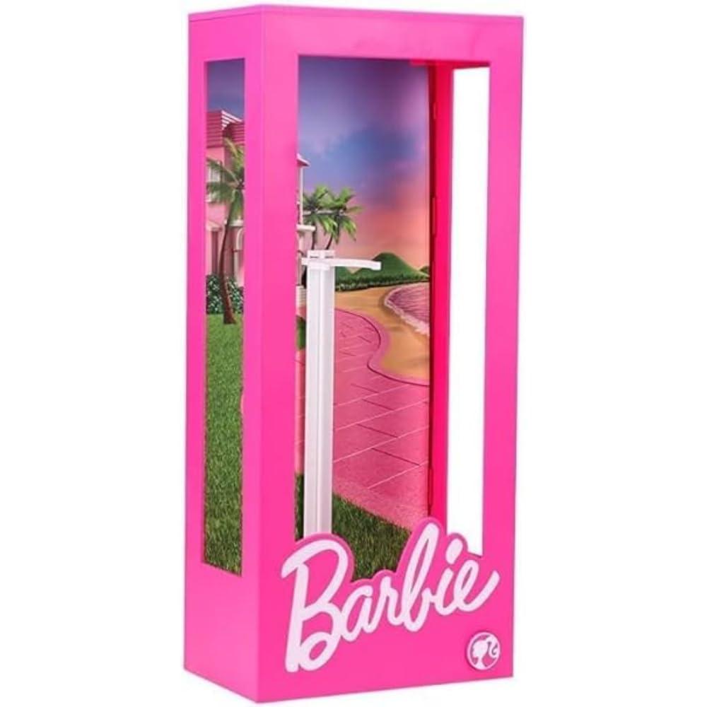 Paladone Barbie Doll Light Up Display Case Storage Box, 13\" Tall, Collectible Doll Holder and Container