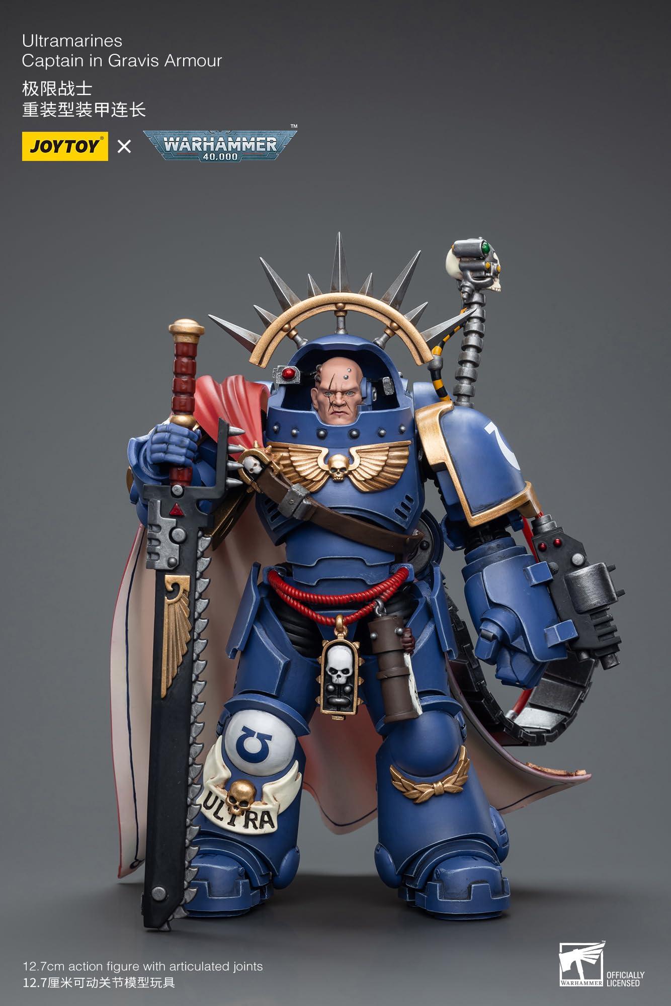 JOYTOY JoyToy Warhammer 40K: Ultramarines Captain in Gravis Armour 1:18 Scale Action Figure