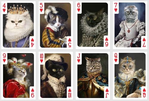 Generic Royal Pets Playing Cards. Renaissance cat and Dog Portraits. Playing Cards with Cats and Dogs.