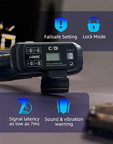ZKSJ ZKSJ LDARC 8-Channel CT01 Remote Control Radio Transmitter and Receiver 2.4Ghz 400-Meter Signal Range Equipped with LCD Display Suitable for RC Cars/Truck/Crawler/Boats/Airplanes(Grey)