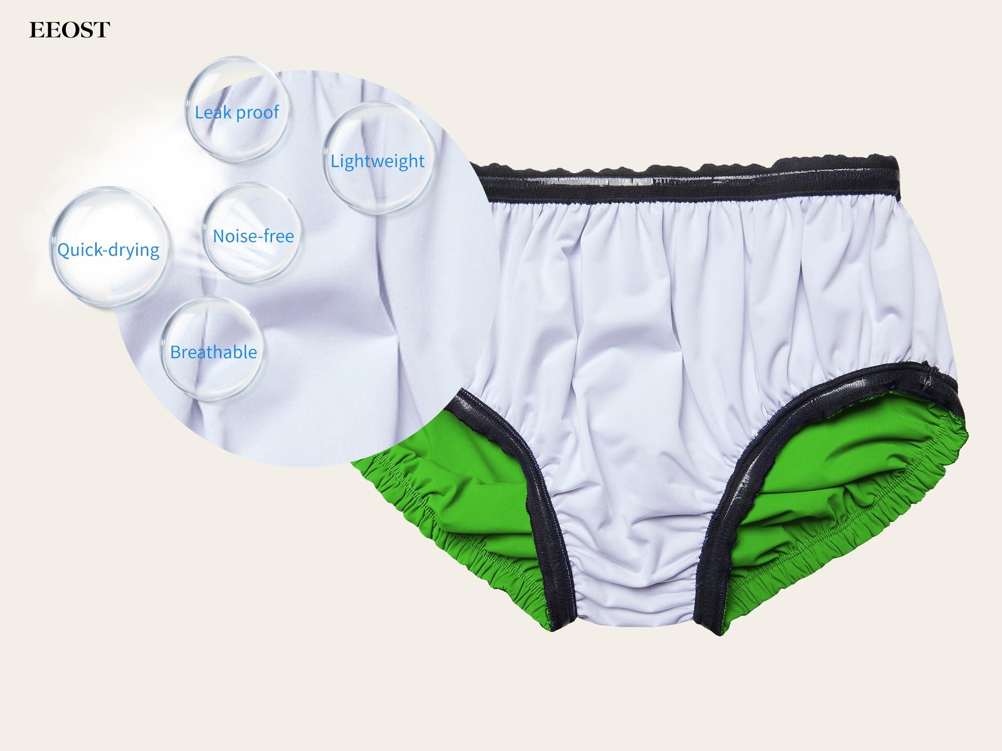 EEOST EEOST Adult Reusable Swim Diapers Special Needs Swimwear for Incontinence Cloth Diaper Covers Waterproof,Leakproof, Unisex (Lime Green, M)