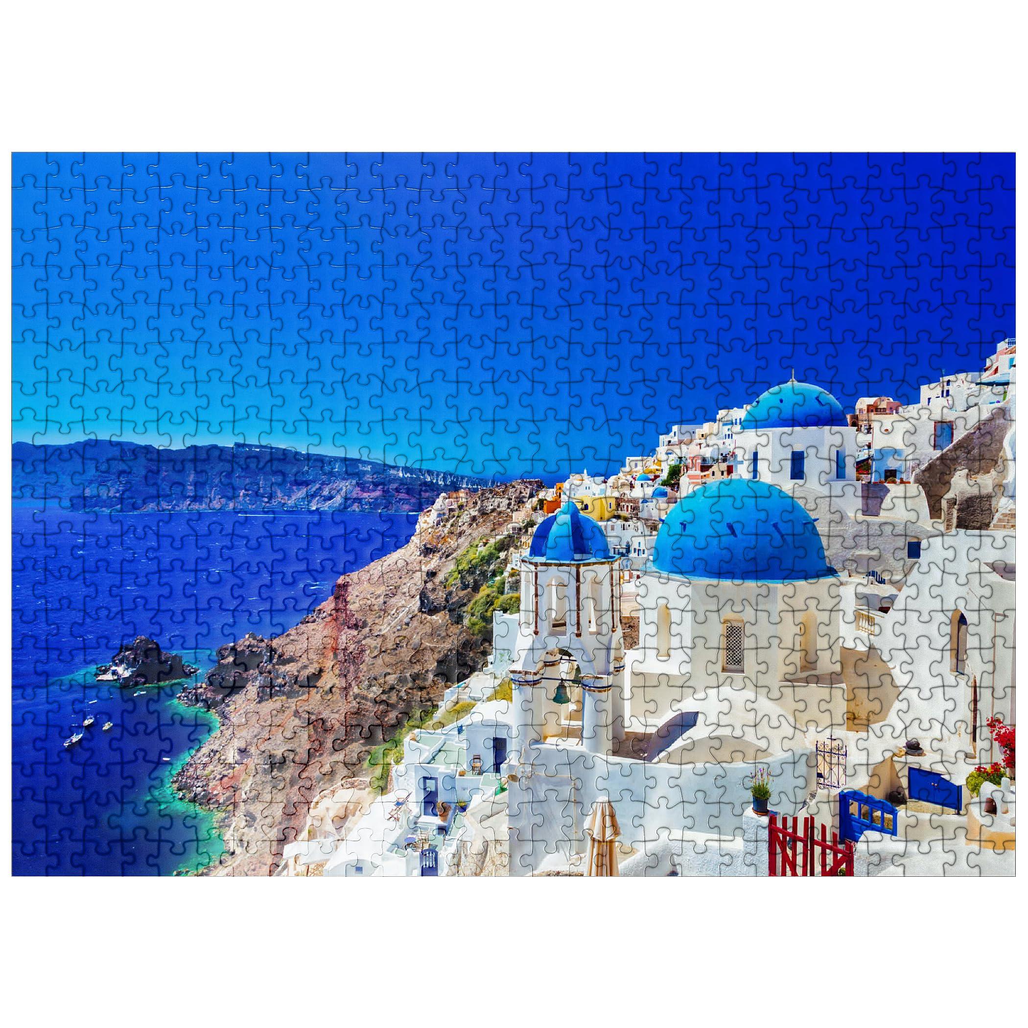 MyPuzzle.com MyPuzzle The Town of Oia On The Island of Santorini Greece - Premium 500 Piece Jigsaw Puzzle for Adults