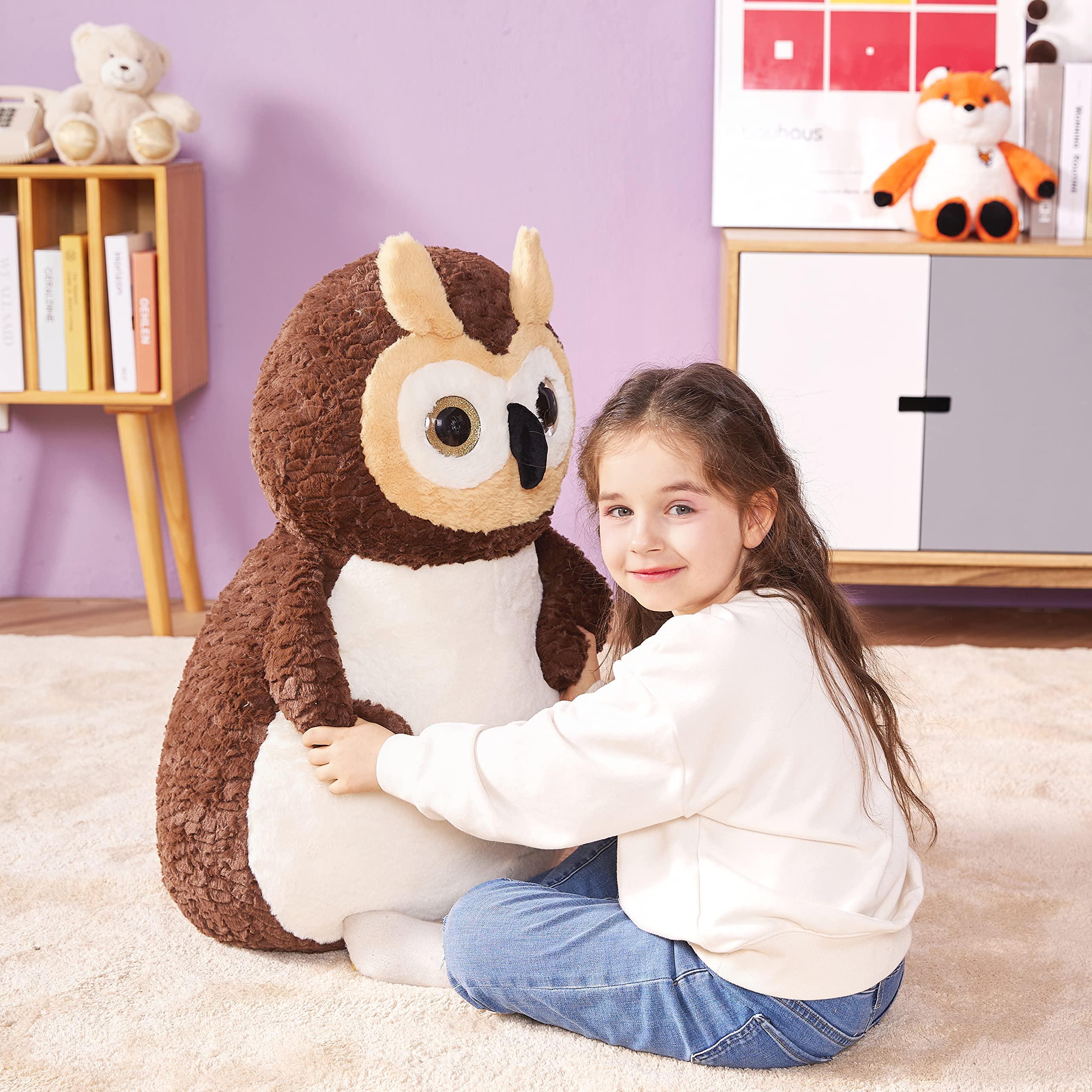 IKASA IKASA Giant Owl Stuffed Animal Plush Toy, 23 Inches Large Owl Plushie Toys for Kids Girls Boys Girlfriend Children