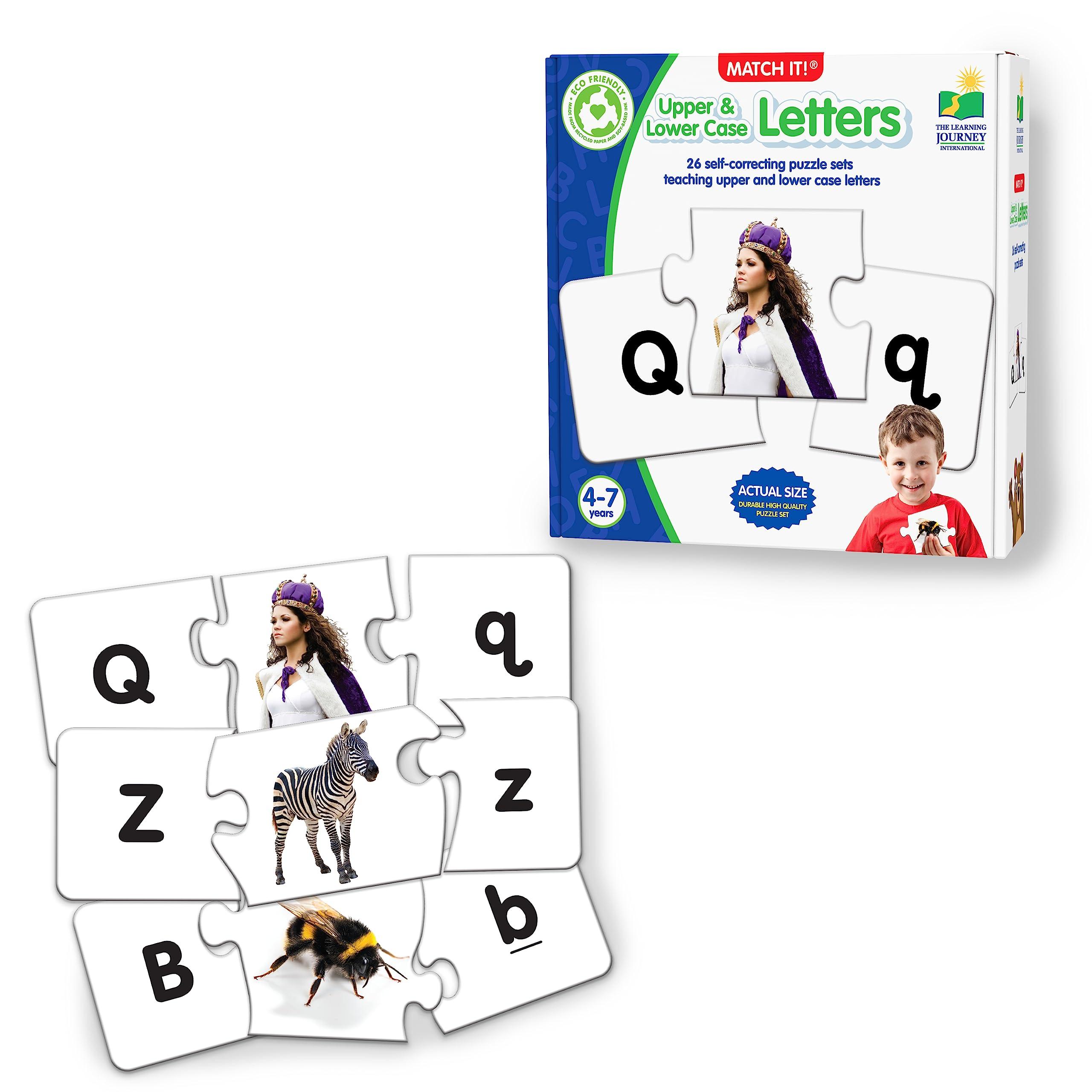 Learning Journey International LLC The Learning Journey: Match It! - Upper & Lower Case Letters - Self-Correcting Alphabet Matching Puzzle