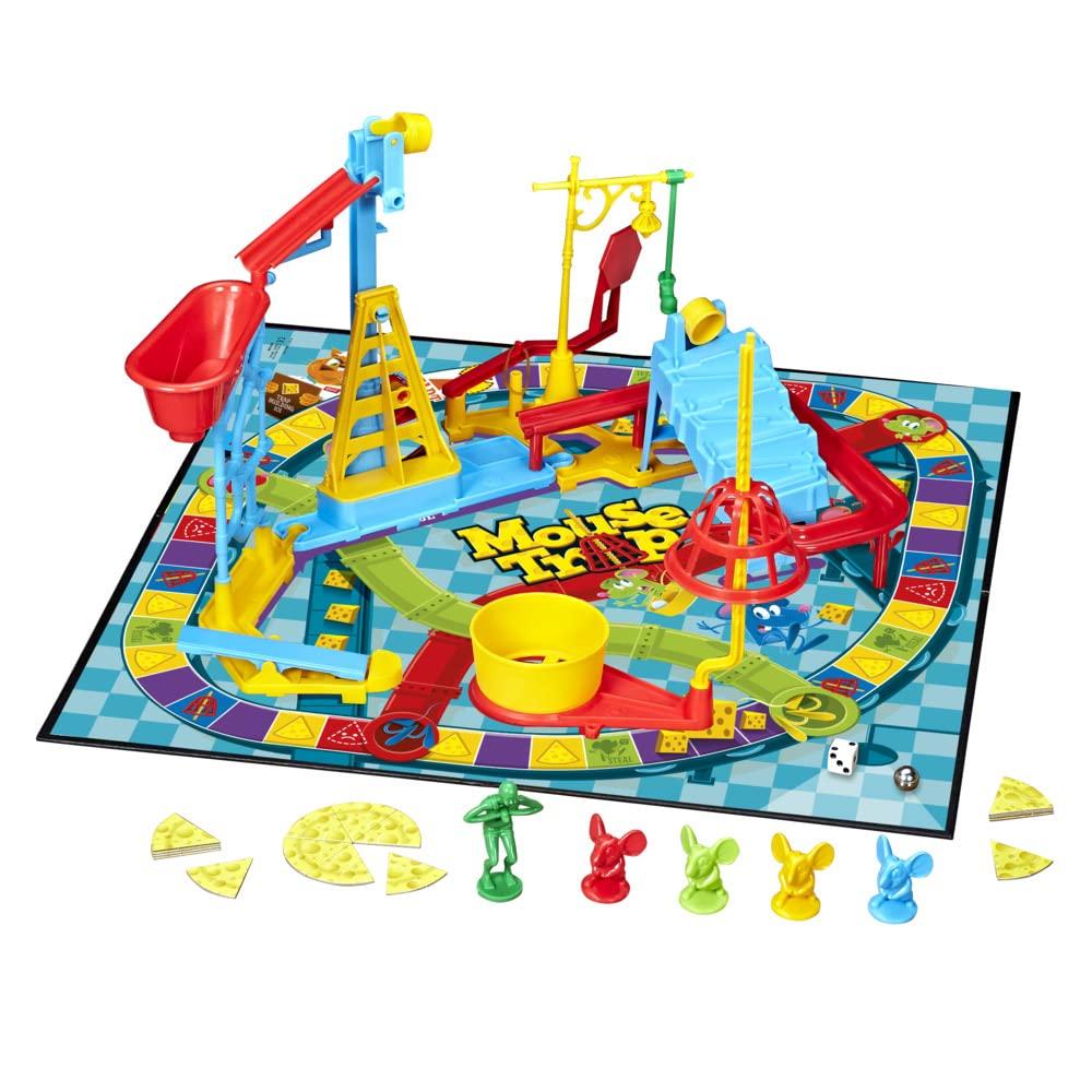 Hasbro Gaming Hasbro Gaming Mouse Trap Board Game for Kids Ages 6 and Up, Classic Kids Game for 2-4 Players with Easier Set-Up Than Previous Versions, Multicolor, One Size