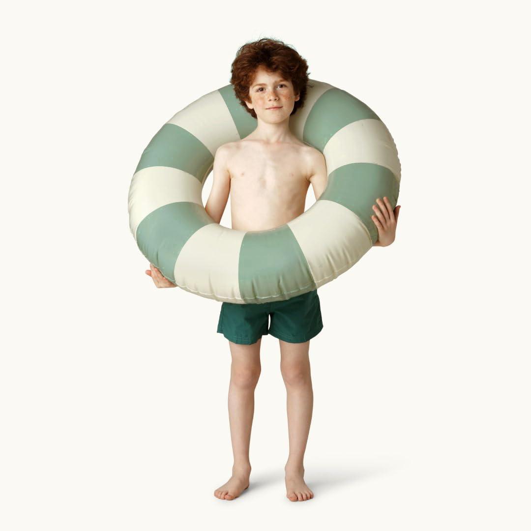 Petites Pommes Petites Pommes Classic Striped Swim Ring Pool Float for Children 6+ Years Old