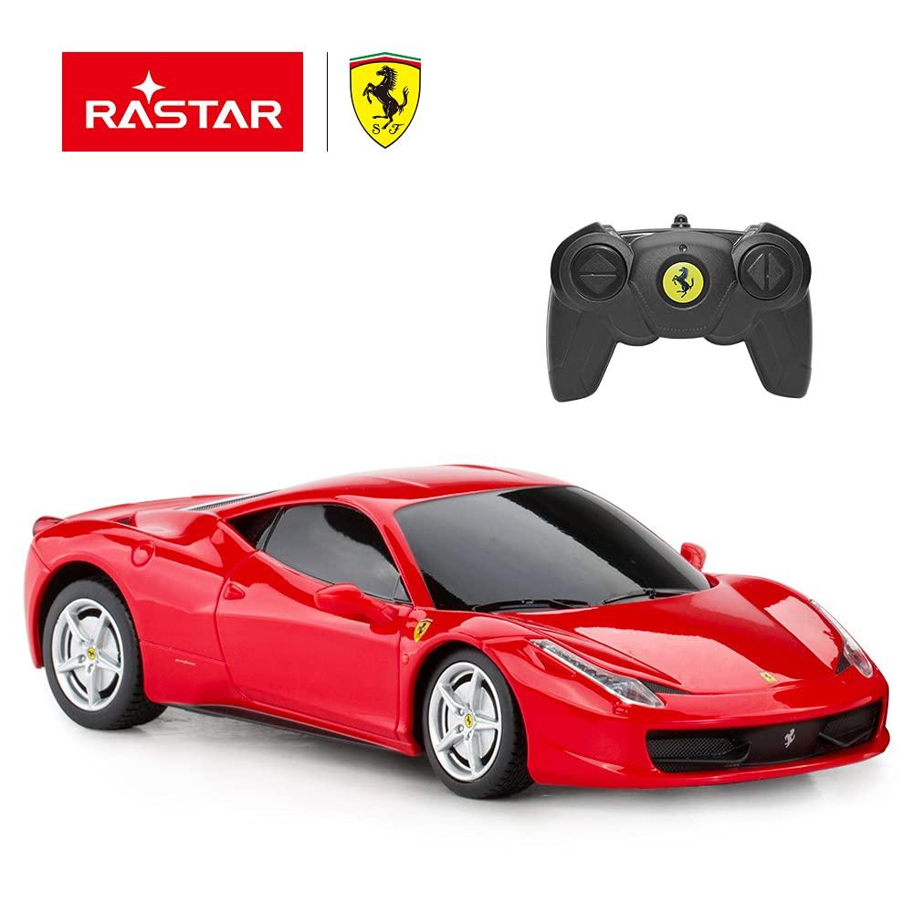 RASTAR RASTAR Ferrari Remote Control Car, 1/24 Scale Ferrari 458 Italia Model Car, Red Ferrari Toy Car