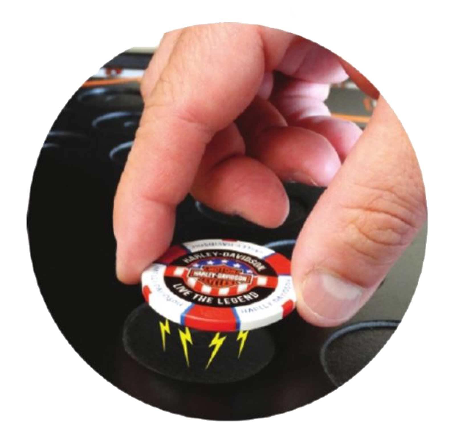 Harley-Davidson Harley-Davidson Fatboy Gas Tank Magnetic Poker Chip Frame - Holds 39 Chips