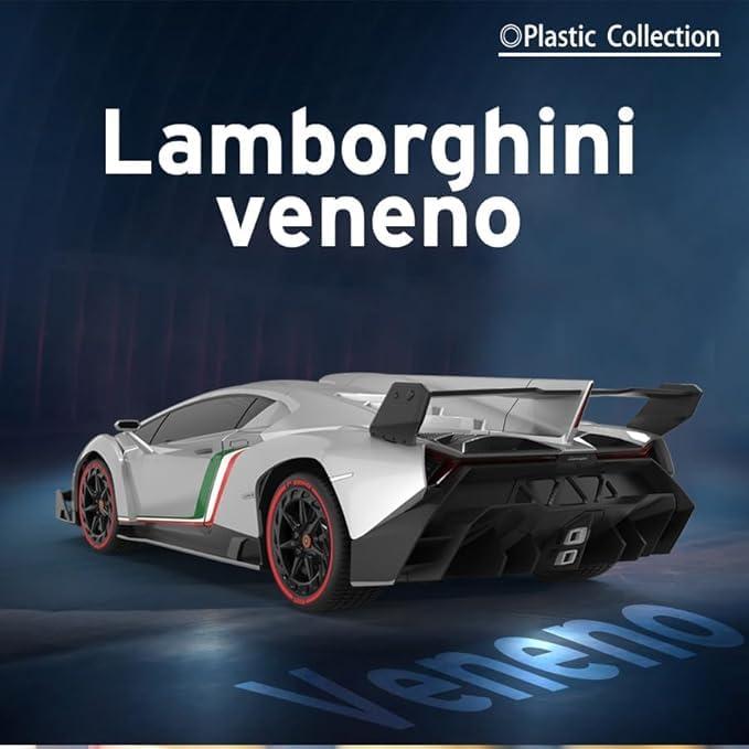 Vinie Vinie Remote Control Car for Boys, RC Cars Lamborghini, 1:24 Scale Officially Licensed Kids Toys, Lambo Veneno Drift Car with Cool Led Lights, 4 5 6 7 8 9 10 11 12 Year Old Boy Birthday Gift (Silver)