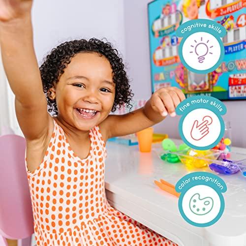 Glo Pals Glo Pals Party Pal Water-Activated Bath Toy with 6 Reusable Light-Up Cubes for Sensory Play