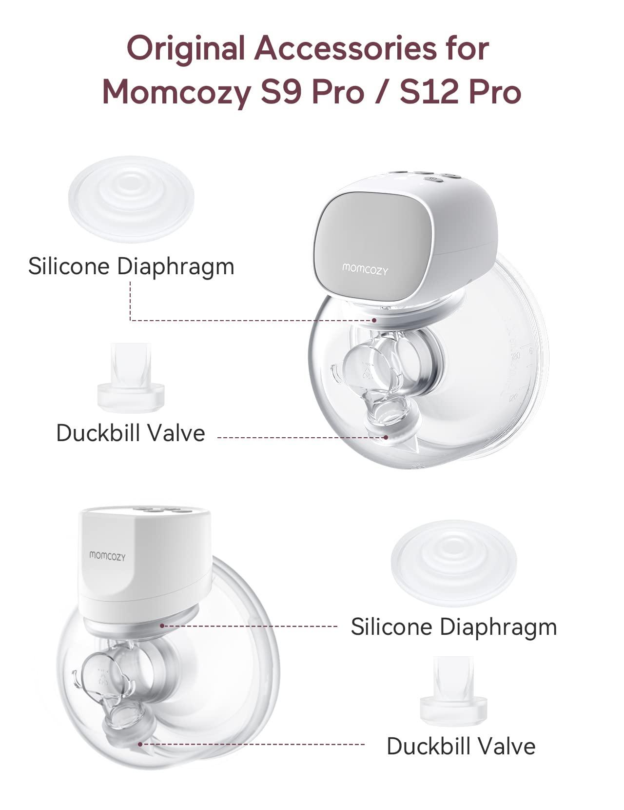 Momcozy Momcozy Original S9 Pro/S12 Pro Replacement Accessories, Only Compatible with Momcozy S9 Pro/S12 Pro Breast Pump NOT for S9/S12(Duckbill Valves & Silicone Diaphragm,1 Pack)