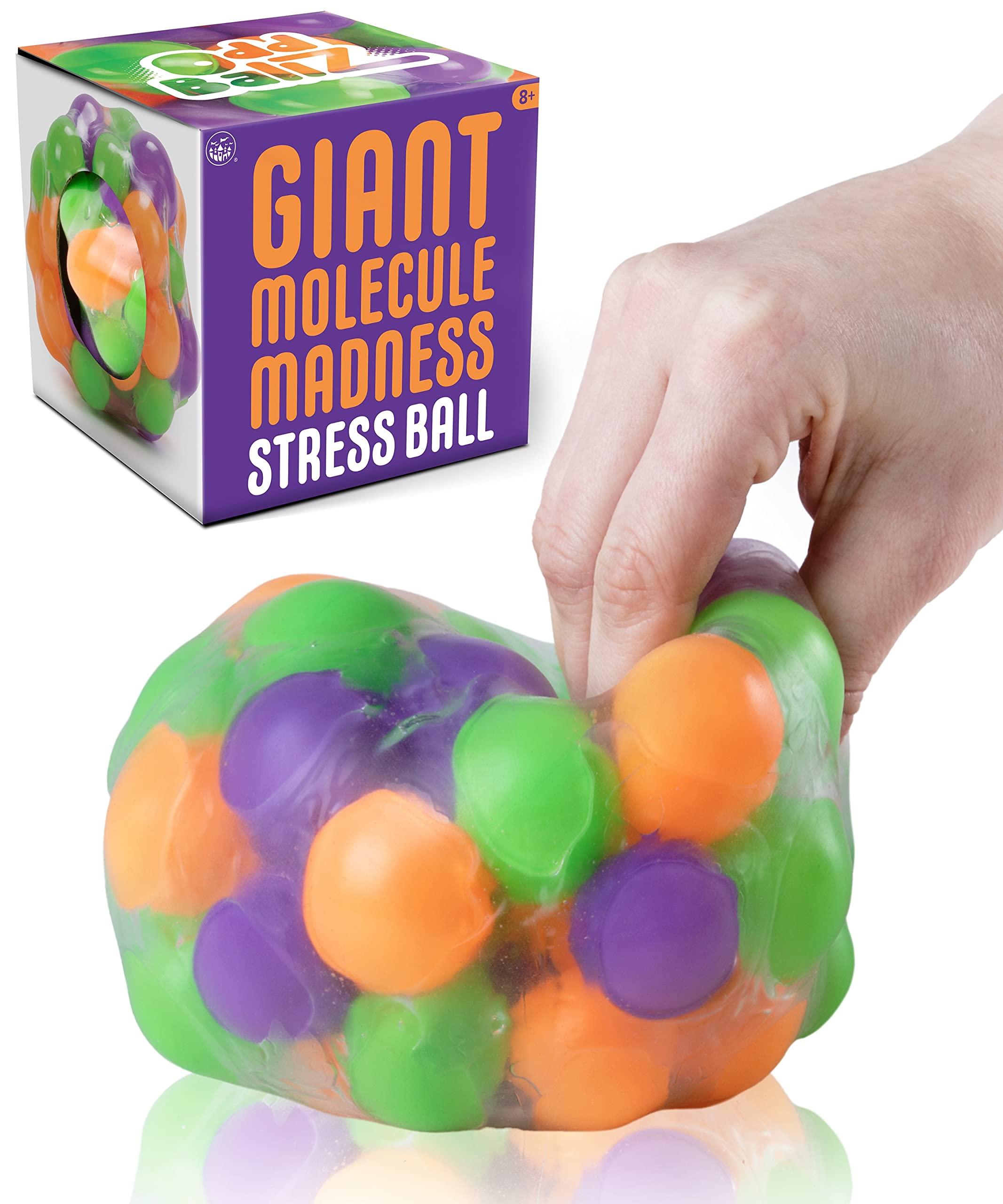 Play Visions Giant Molecule Stress Ball: Squish, Stretch, and Squeeze This Giant Orb Packed With Goo-Covered Spheres