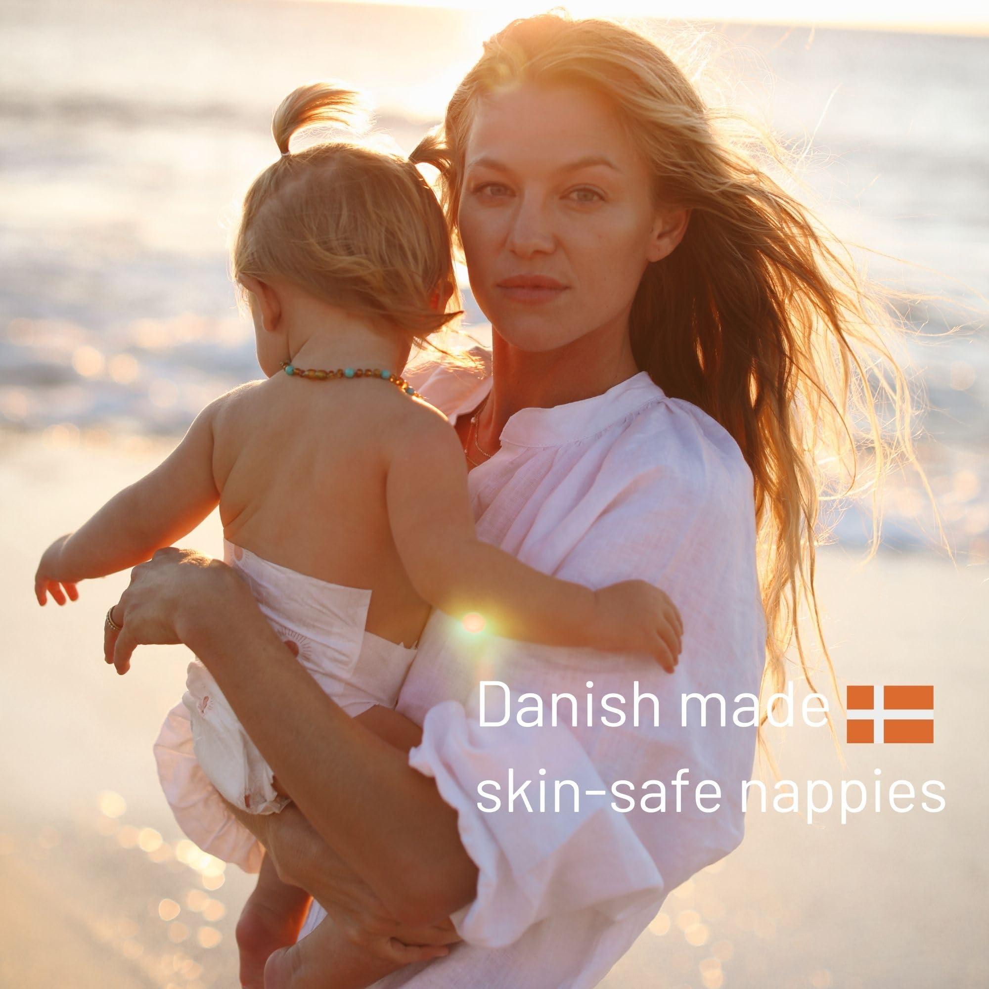 JOONYA Joonya Baby Diapers, Size 4 L (15-31 lb) - 1 Bag of 25 - **New Range** - NonToxic, Eco-Friendly, Ultra Slim, Overnight Use - Made in Denmark