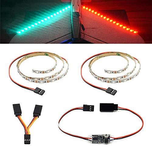 elechawk elechawk Remote Controlled LED Light Strip for RC Fixed Wing Airplane Flying Wing Plane AR Wing Drone Model Car Truck