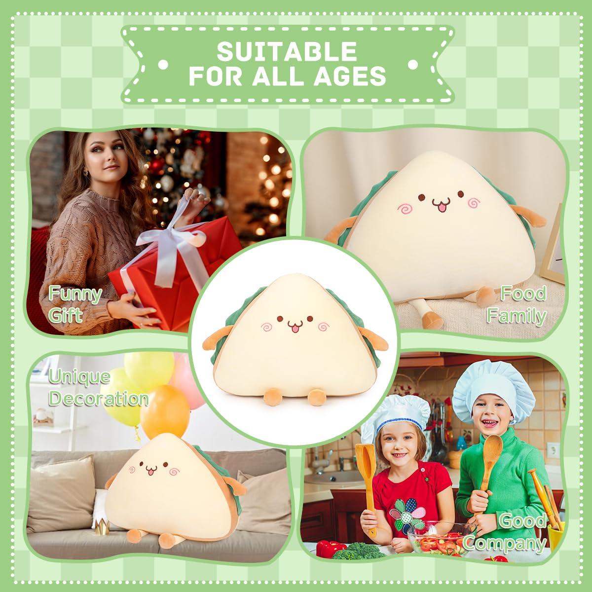 MELECERi MELECERi Sandwich Plush Pillow, Stuffed Food Plushies, 15.7 Inches Cute Sandwich Toy