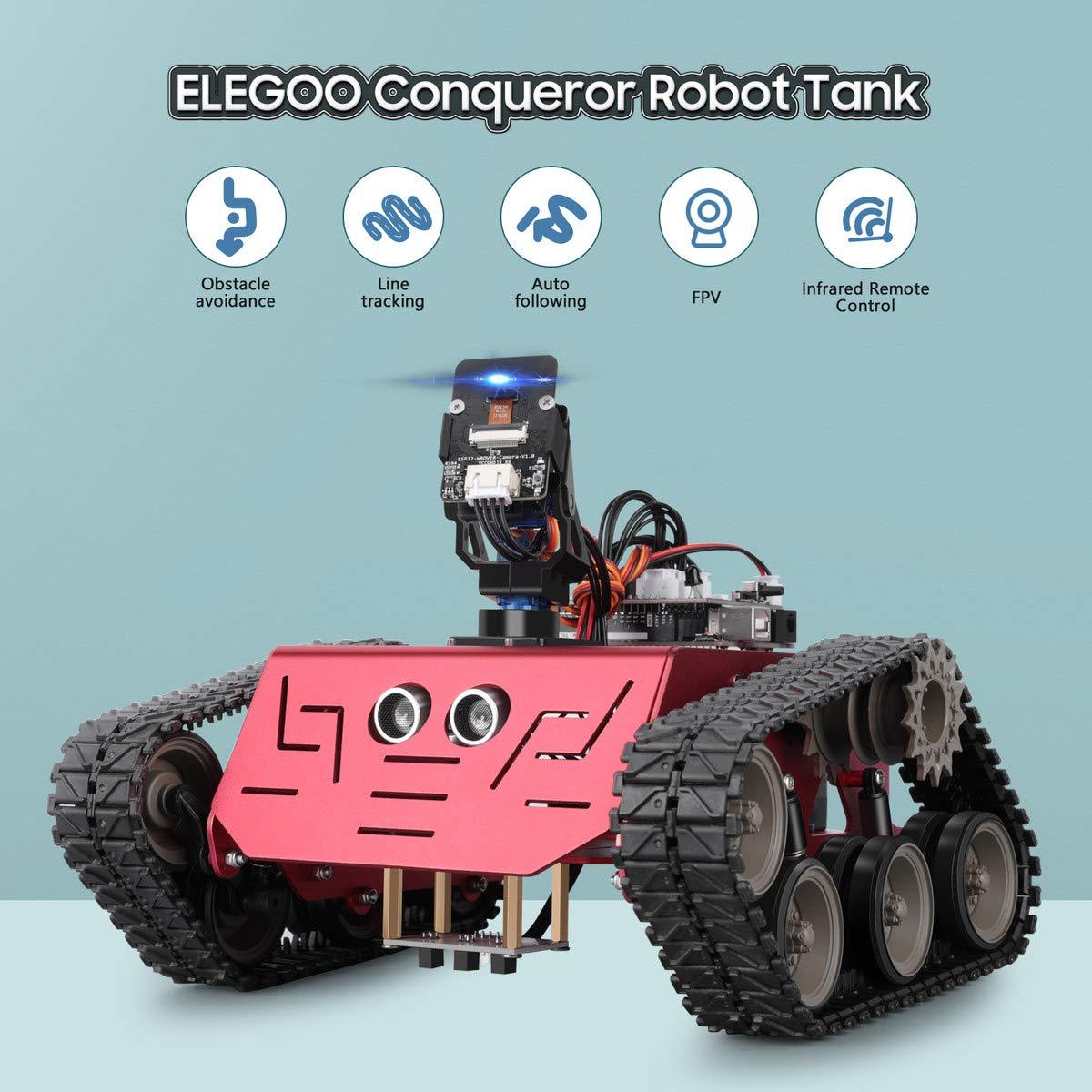 ELEGOO ELEGOO UNO R3 Project Smart Robot Car Kit V4 & ELEGOO Conqueror Robot Tank