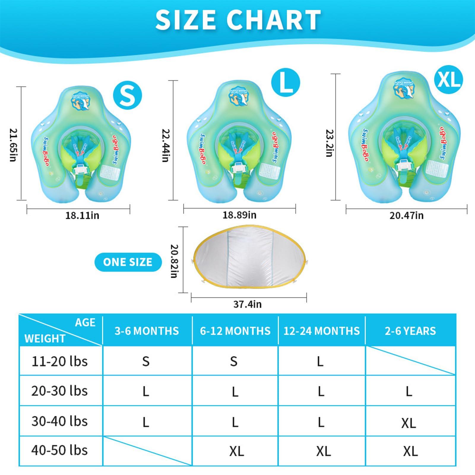 TIMZON Baby Pool Float with Canopy Infant Pool Float for Swim Baby Float with UPF50+ Sun Protection Canopy Baby Swimming Floaties for 3-6Month Adjustable Swim Floaties for Baby 6-12Month,Toddler Floaties1-3