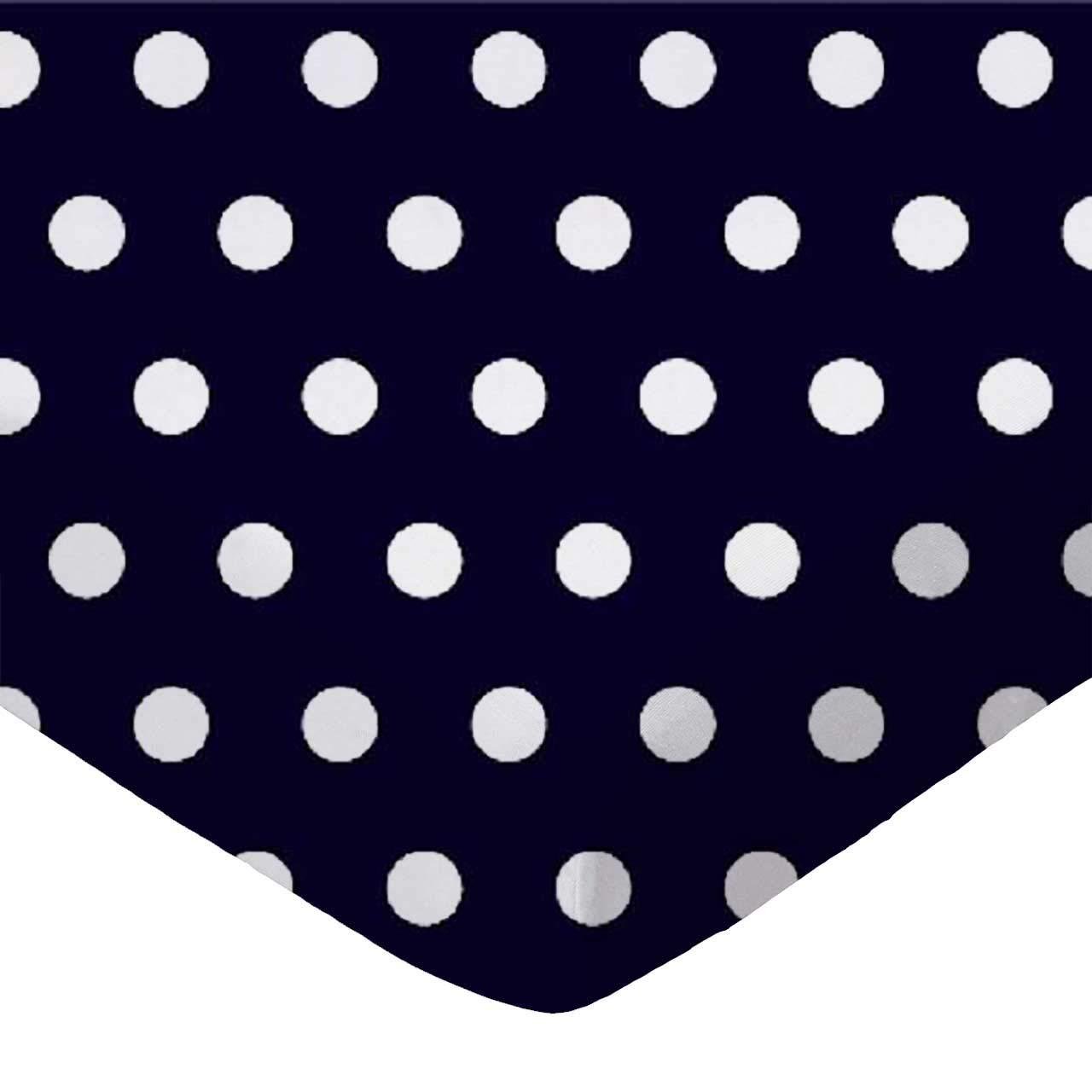 SHEETWORLD.COM SheetWorld Baby Fitted Pack N Play Sheet Fits Graco 27 x 39 inches, 100% Cotton Woven Sheet, Unisex Boy Girl, Polka Dots Navy, Made in USA