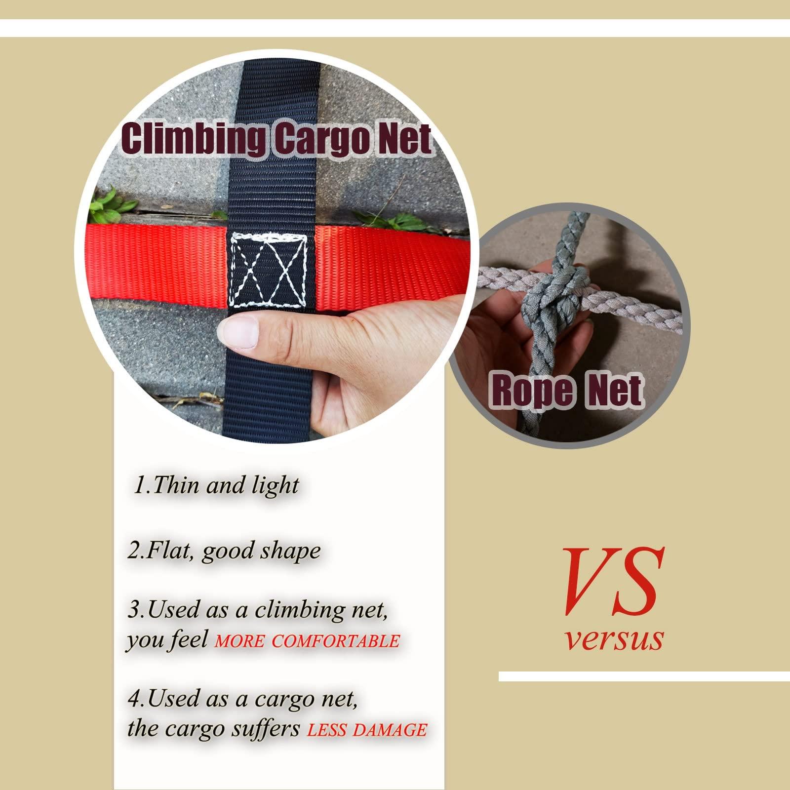 DREAMOSA DREAMOSA Ninja Net Climbing,Cargo Climbing Kids Ladder Outdoor Adults Playground Webbing Balcony Protection Fence Net,for Ninja Slackline, Obstacle Courses,Ninja Warrior Line,Training Equipment