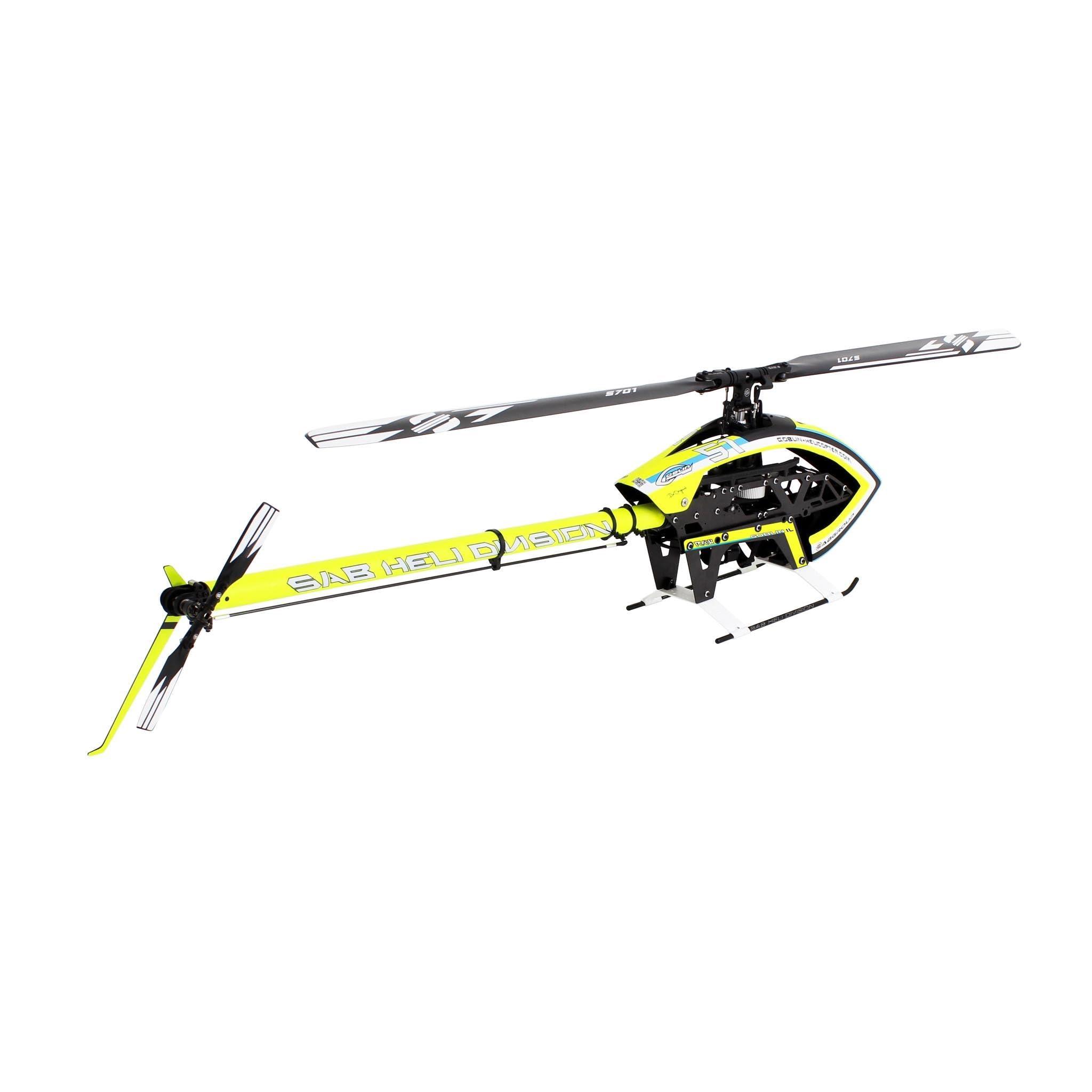 SAB Heli Division SAB ilGoblin RAW with Aluminum Tail Boom, Without Battery & Electronics - Electric Remote Control Helicopter, RC Helicopter SAB Goblin Unassembled Kits Size 700 for Adults