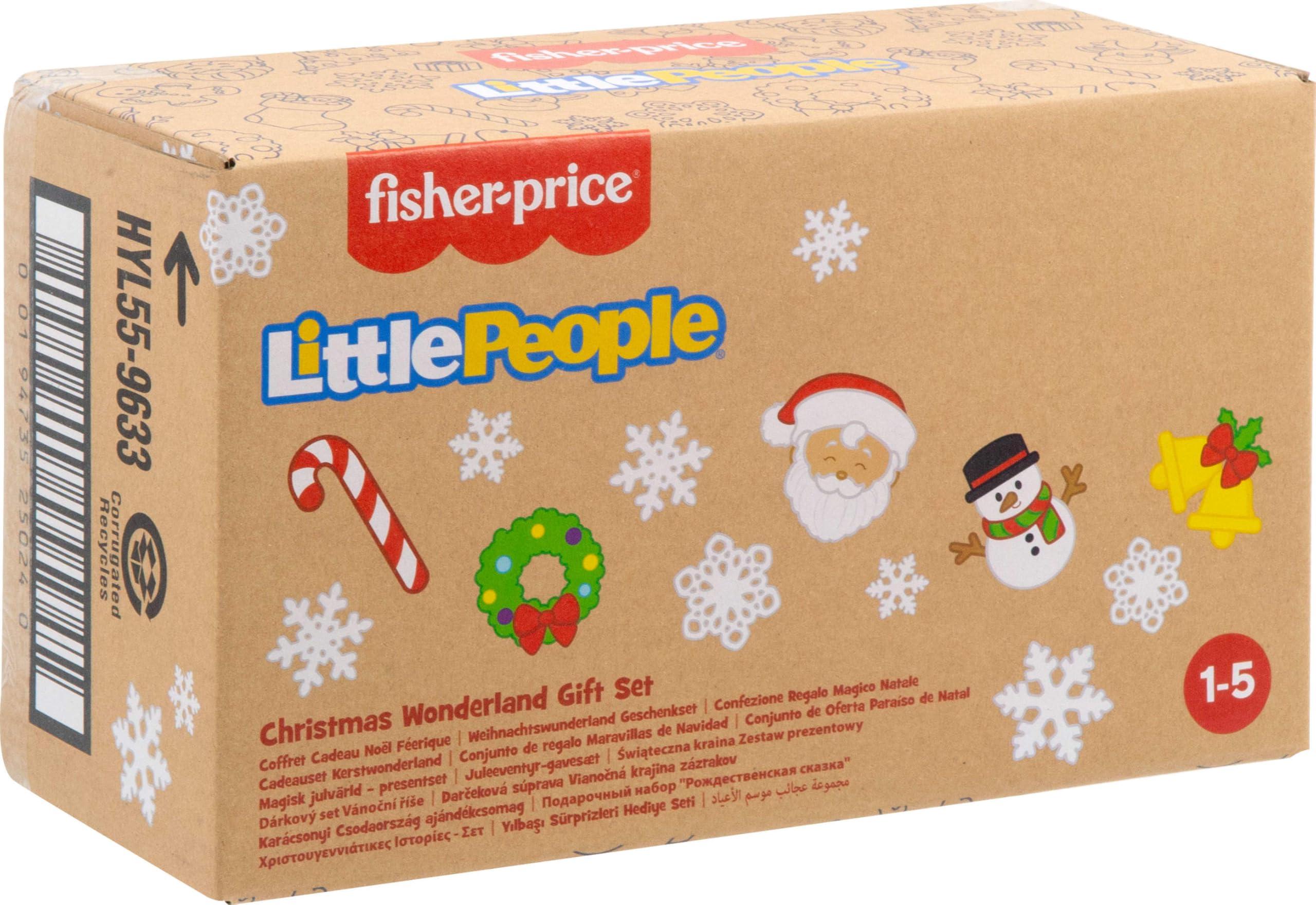 Fisher-Price Fisher-Price Little People Toddler Toys Christmas Wonderland Toy Set with Santa Elf & Reindeer Figures for Ages 1+ Years