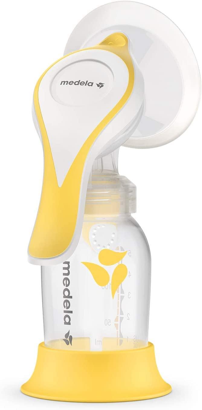 Medela Medela Freestyle Hands-Free Breast Pump | Wearable, Portable and Discreet Double Electric Breast Pump with App Connectivity & Manual Breast Pump with Flex Shields Harmony Single Hand