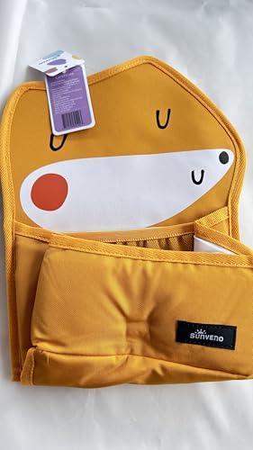 SUNVENO SUNEVNO Hanging Baby Diaper Caddy Organizer Diaper Stacker, Baby Crib Hanging Classified Storage Bag Organizer for Changing Table Crib Playard or Wall & Nursery Organization (Yellow Fox)